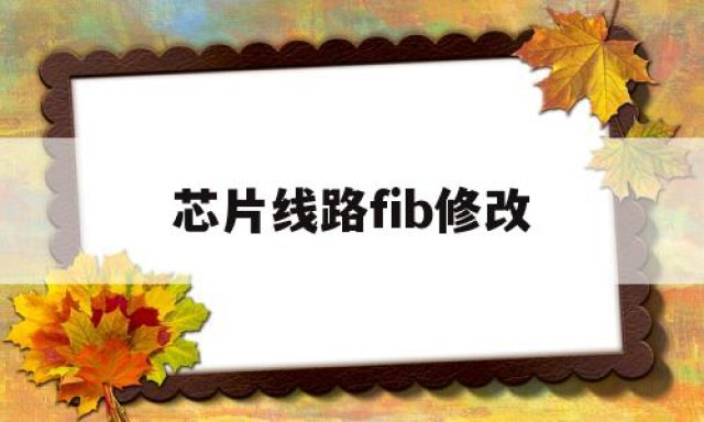 芯片线路fib修改