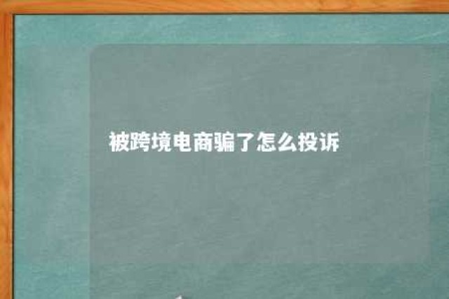 被跨境电商骗了怎么投诉 1688一件代发跨境电商