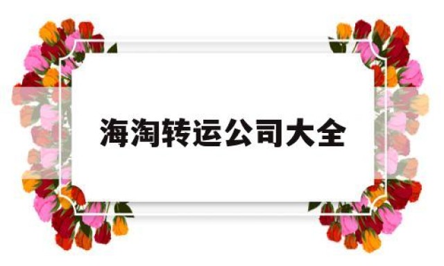 海淘转运公司大全