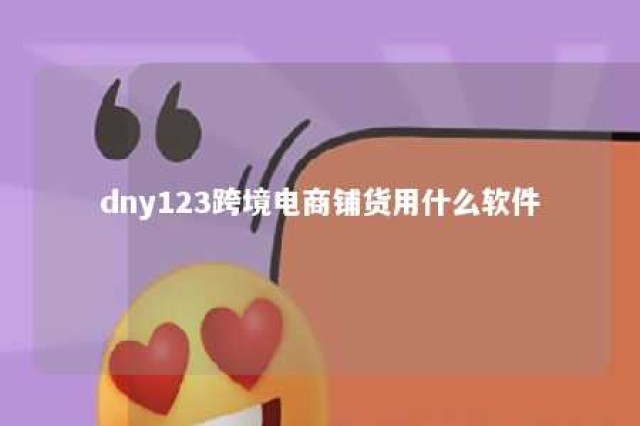 dny123跨境电商铺货用什么软件 跨境电商铺货模式是什么意思